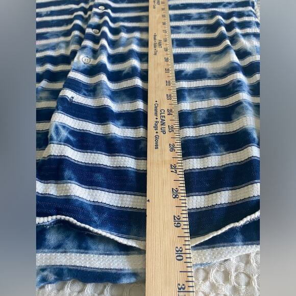 Naxos by Civil Society Mens Indigo Marbled Button Up Knit Shirt Sz XL - Picture 7 of 11